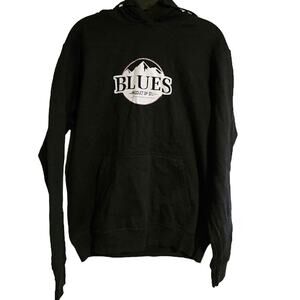 Medium Blues product of STL black long sleeve hoodie